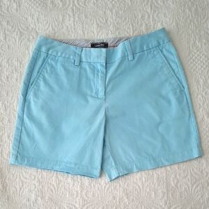 Lands End 6 Pale Turquoise Shorts Canvas Chino Cargo